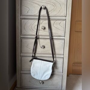 White Leather Coach Crossbody